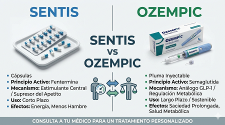 sentis vs ozempic diferencias para bajar de peso tratamiento obesidad